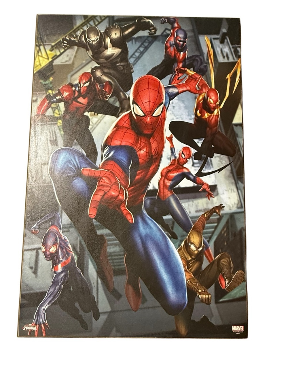 Spider-Man Spider-Verse Wood Wall Art plaque 13x19 Marvel Comics